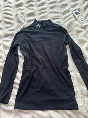 Under Armour Black Long-Sleeve Mock Neck Performance Top